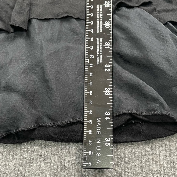 Garnet Hill Dress Womens Small Black Jersey Knit Tiered Ruffle Sleeveless Hemmed - Picture 6 of 9